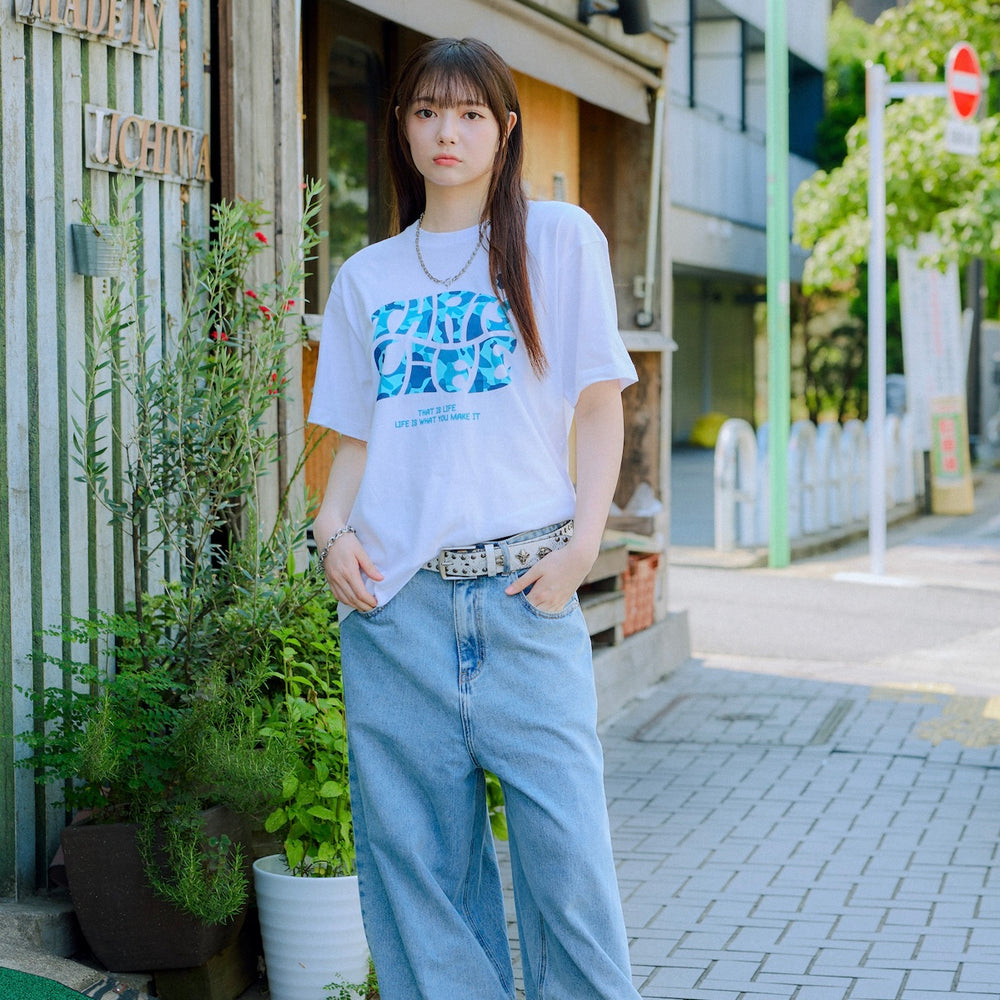 Surf Camo logo front print T-shirt