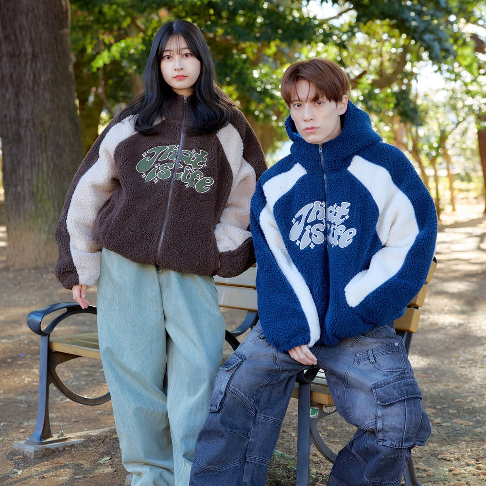 Wave logo fleece full zip-up