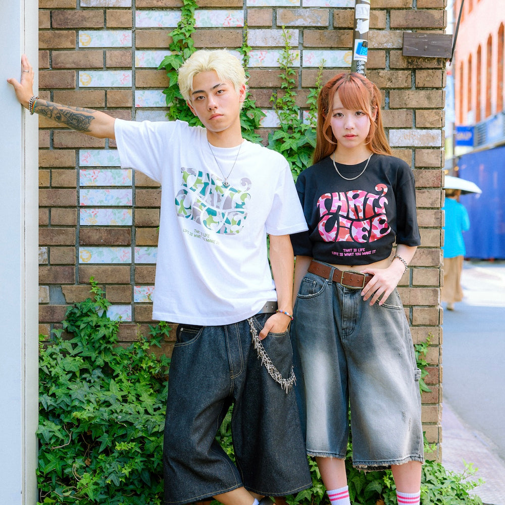 Surf Camo logo front print T-shirt