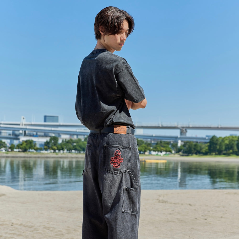 “CAP BOY” logo Original Double Knee Denim