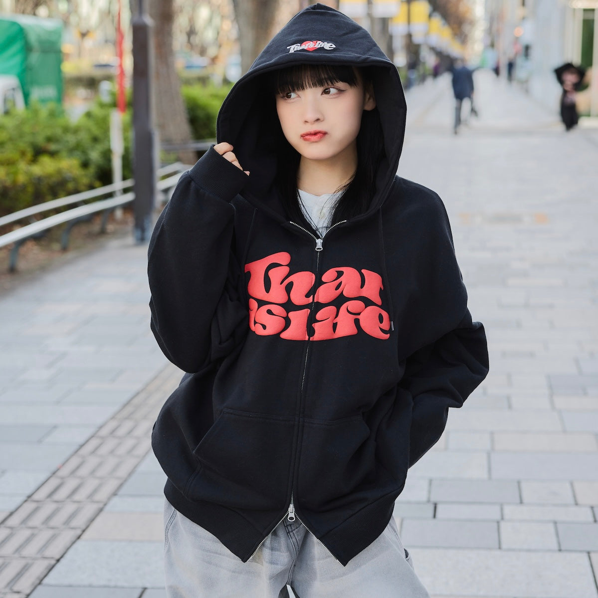 HEAVY WEIGHT 12.0oz FRONT LOGO ZIP HOODIE