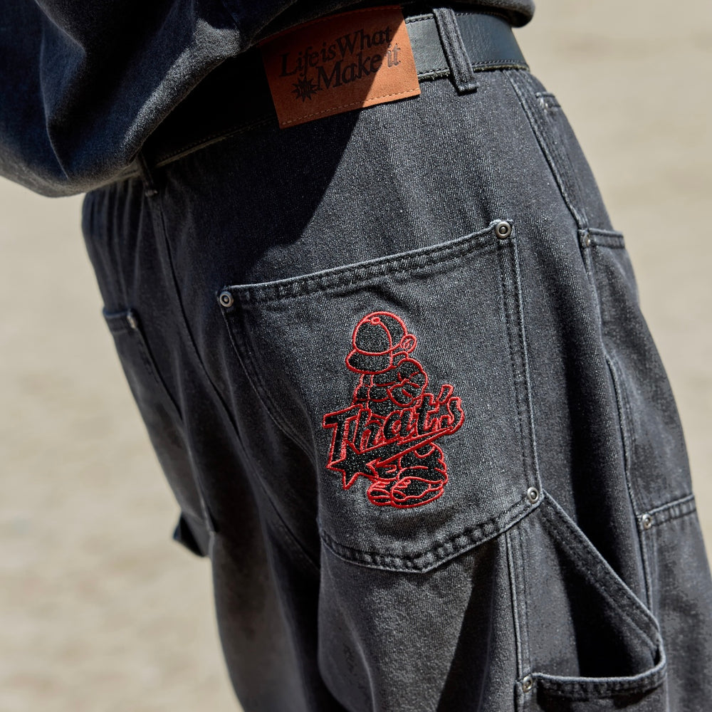 “CAP BOY” logo Original Double Knee Denim