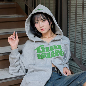 HEAVY WEIGHT 12.0oz FRONT LOGO ZIP HOODIE