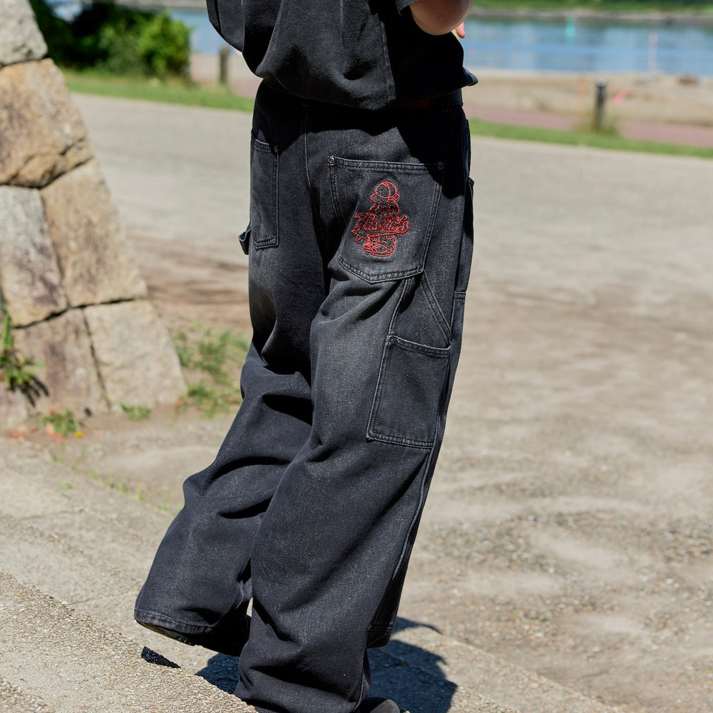 “CAP BOY” logo Original Double Knee Denim