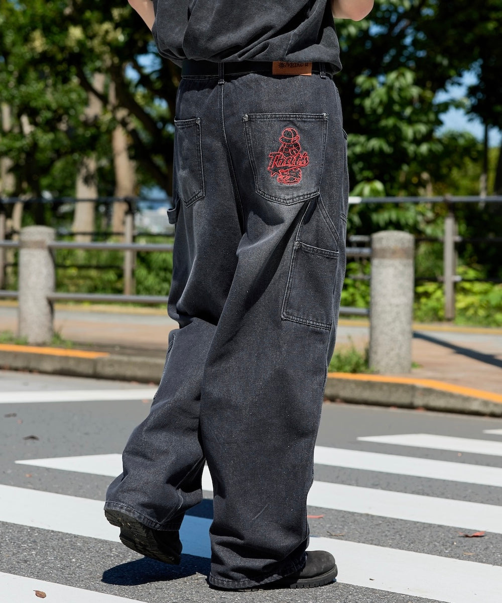 “CAP BOY” logo Original Double Knee Denim