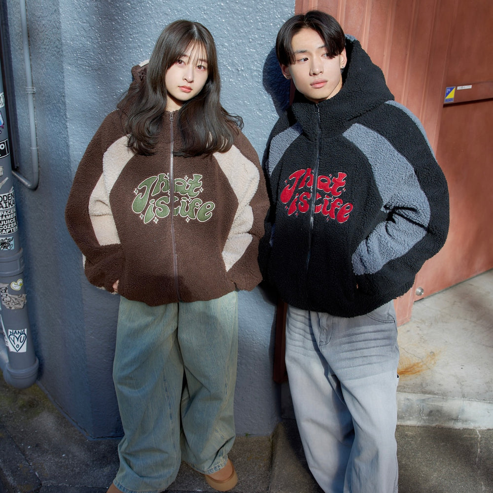 Wave logo fleece full zip-up