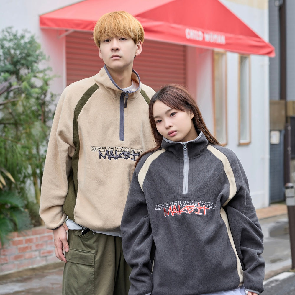 That's life Original Fleece Half zip sweat