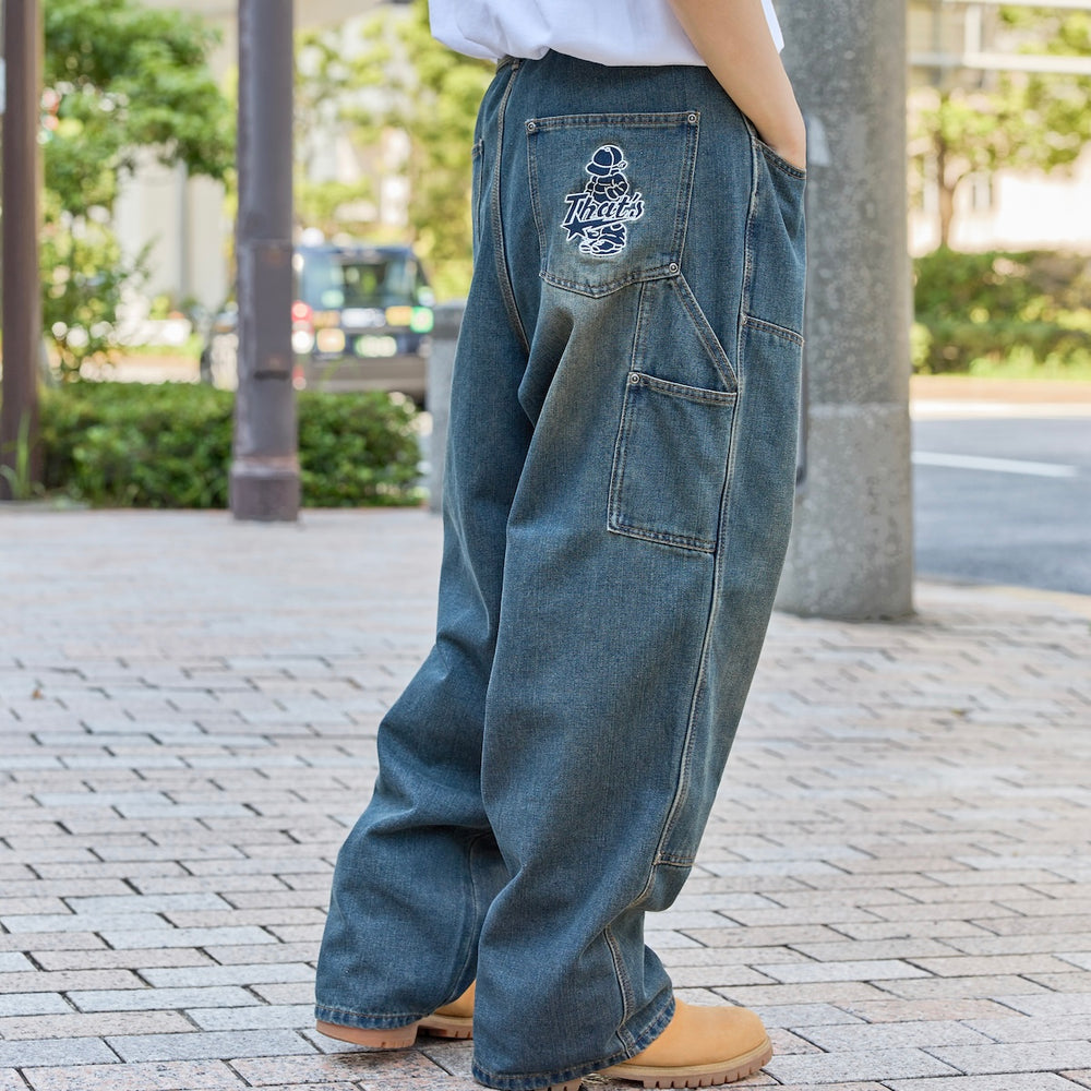 “CAP BOY” logo Original Double Knee Denim