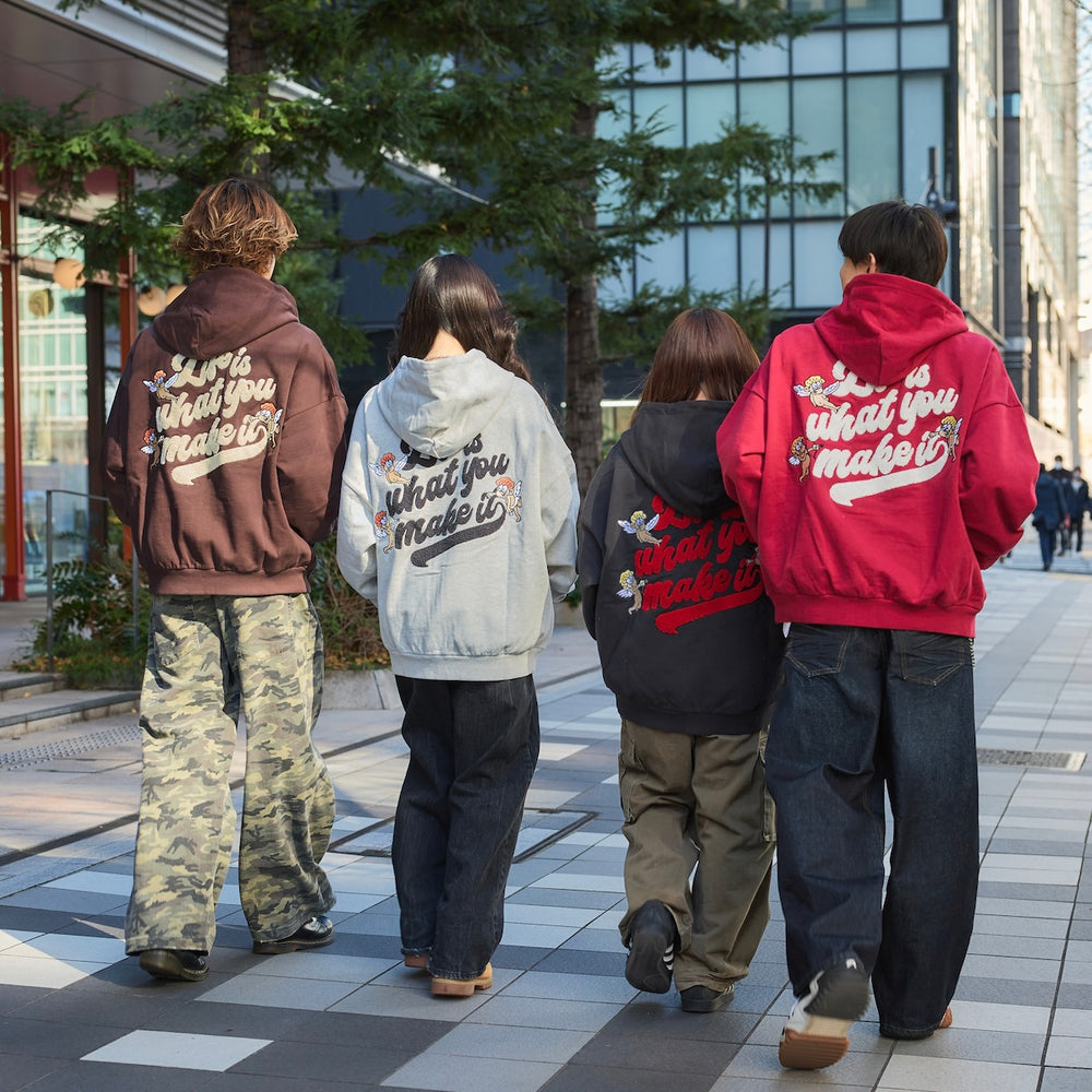 HEAVY WEIGHT 12.0oz ANGEL LOGO ZIP HOODIE