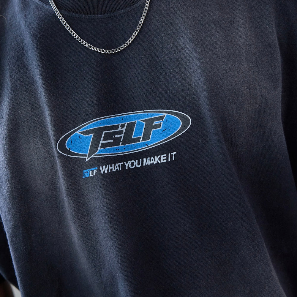 Vintage styles "TsLF" logo S/S tee