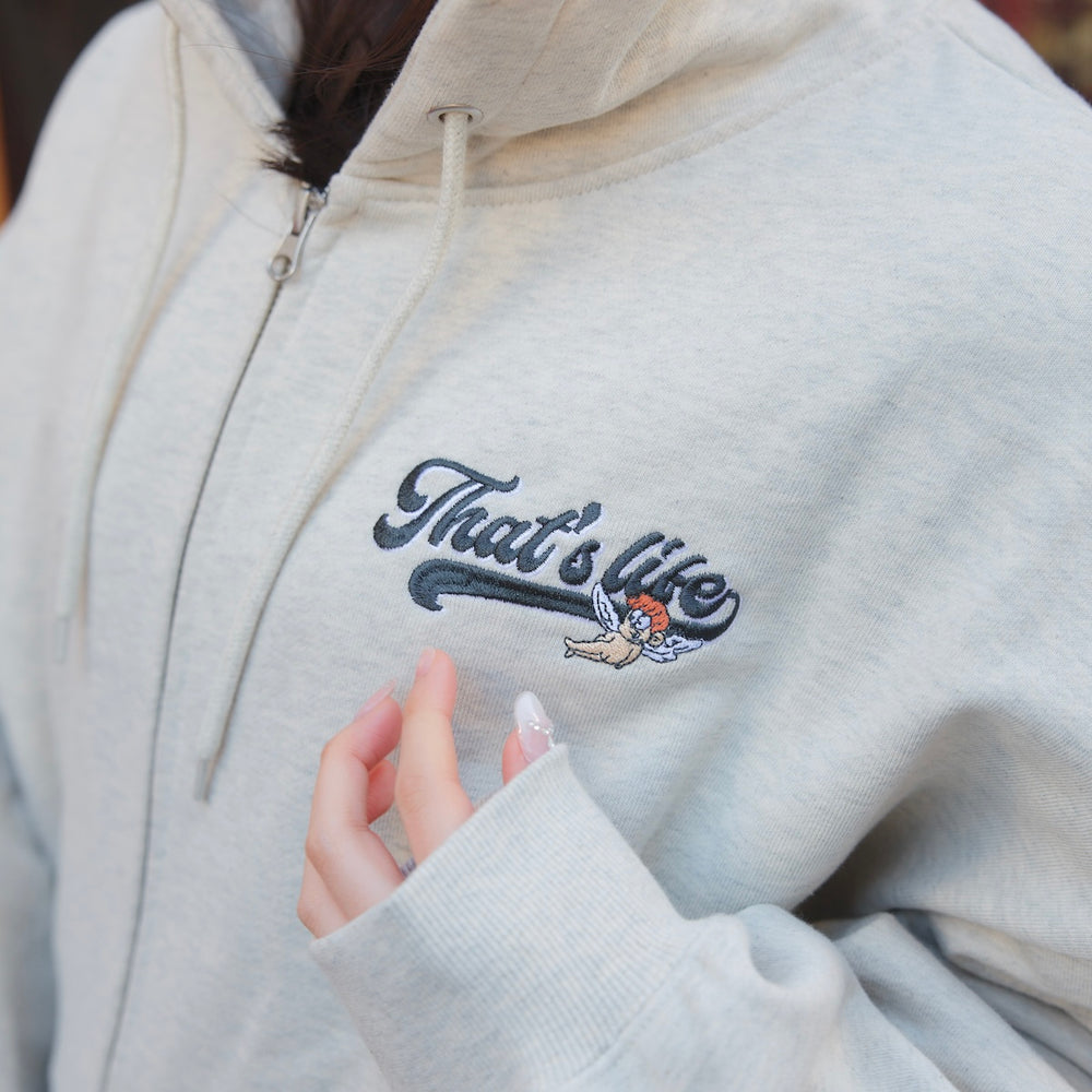 HEAVY WEIGHT 12.0oz ANGEL LOGO ZIP HOODIE