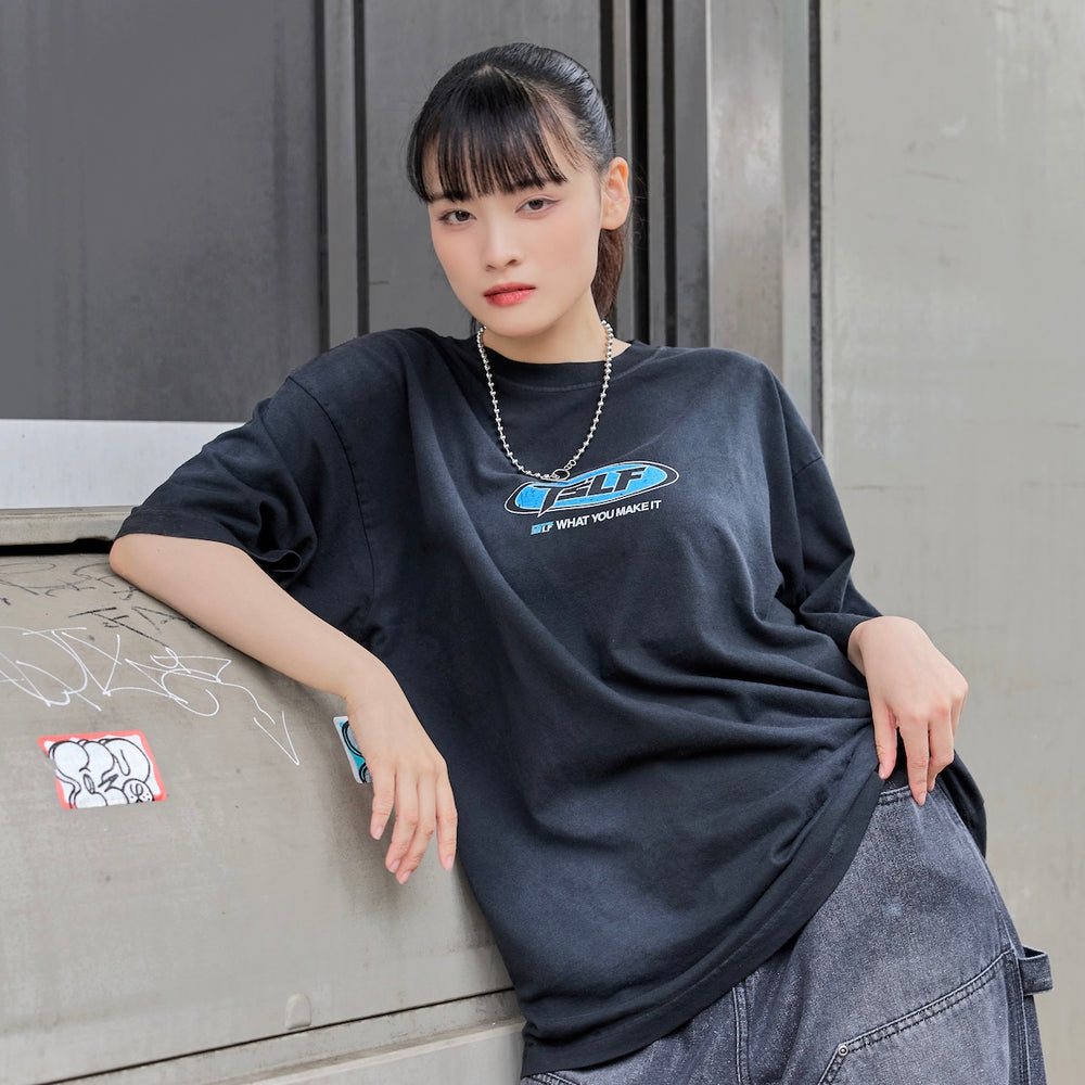 Vintage styles "TsLF" logo S/S tee