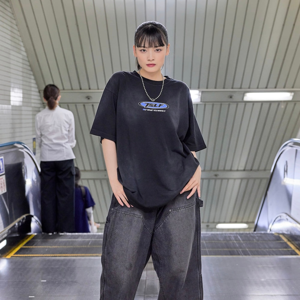 Vintage styles "TsLF" logo S/S tee