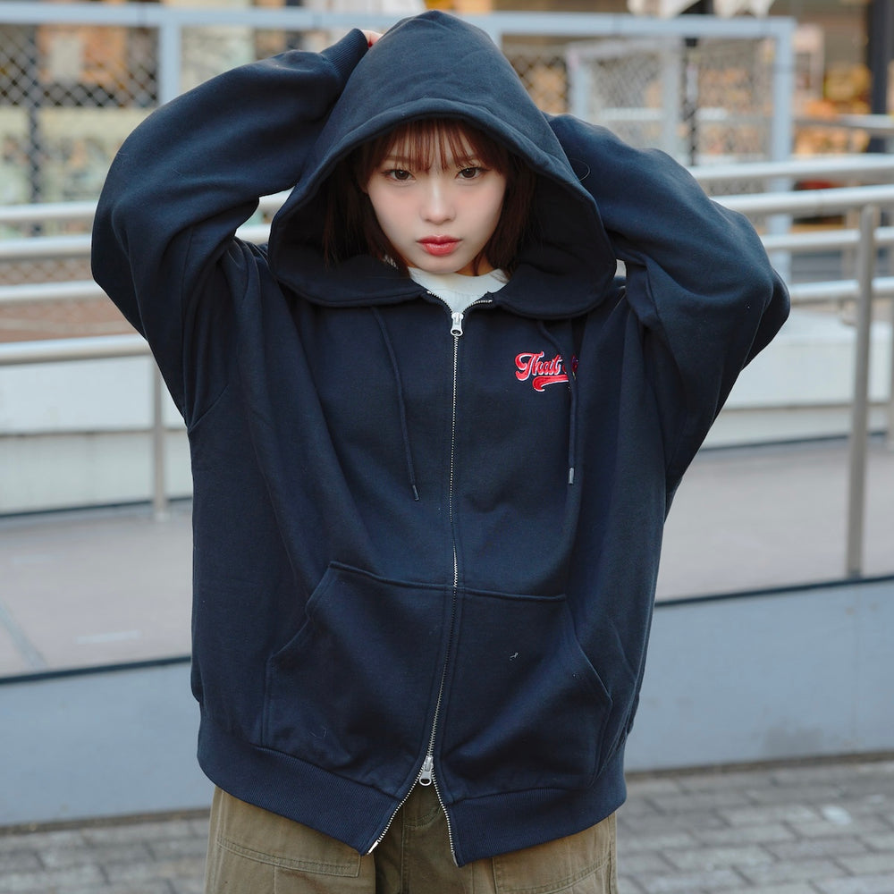 HEAVY WEIGHT 12.0oz ANGEL LOGO ZIP HOODIE