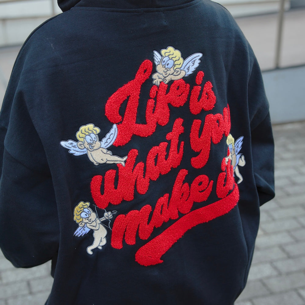 HEAVY WEIGHT 12.0oz ANGEL LOGO ZIP HOODIE