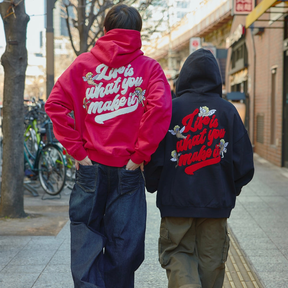 HEAVY WEIGHT 12.0oz ANGEL LOGO ZIP HOODIE