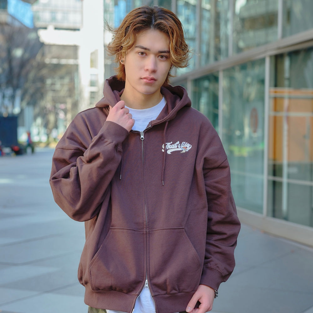 HEAVY WEIGHT 12.0oz ANGEL LOGO ZIP HOODIE