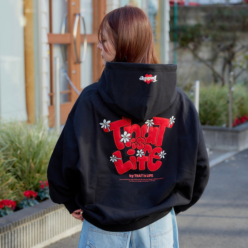 HEAVY WEIGHT 12.0oz "FLOWER" LOGO HOODIE