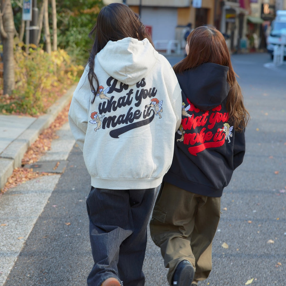 HEAVY WEIGHT 12.0oz ANGEL LOGO ZIP HOODIE