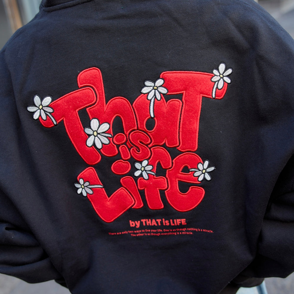 HEAVY WEIGHT 12.0oz "FLOWER" LOGO HOODIE