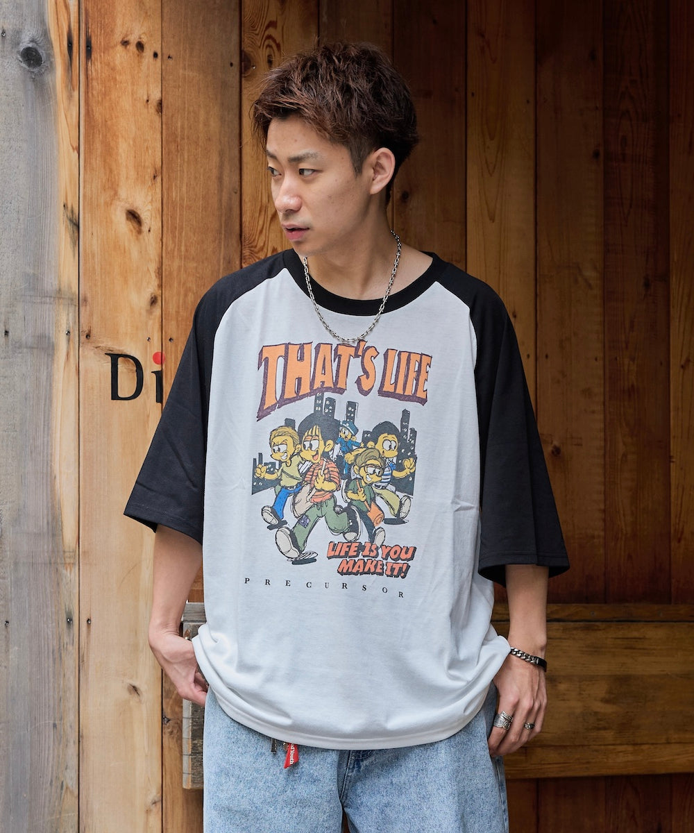 That's life Biker logo Raglan tee