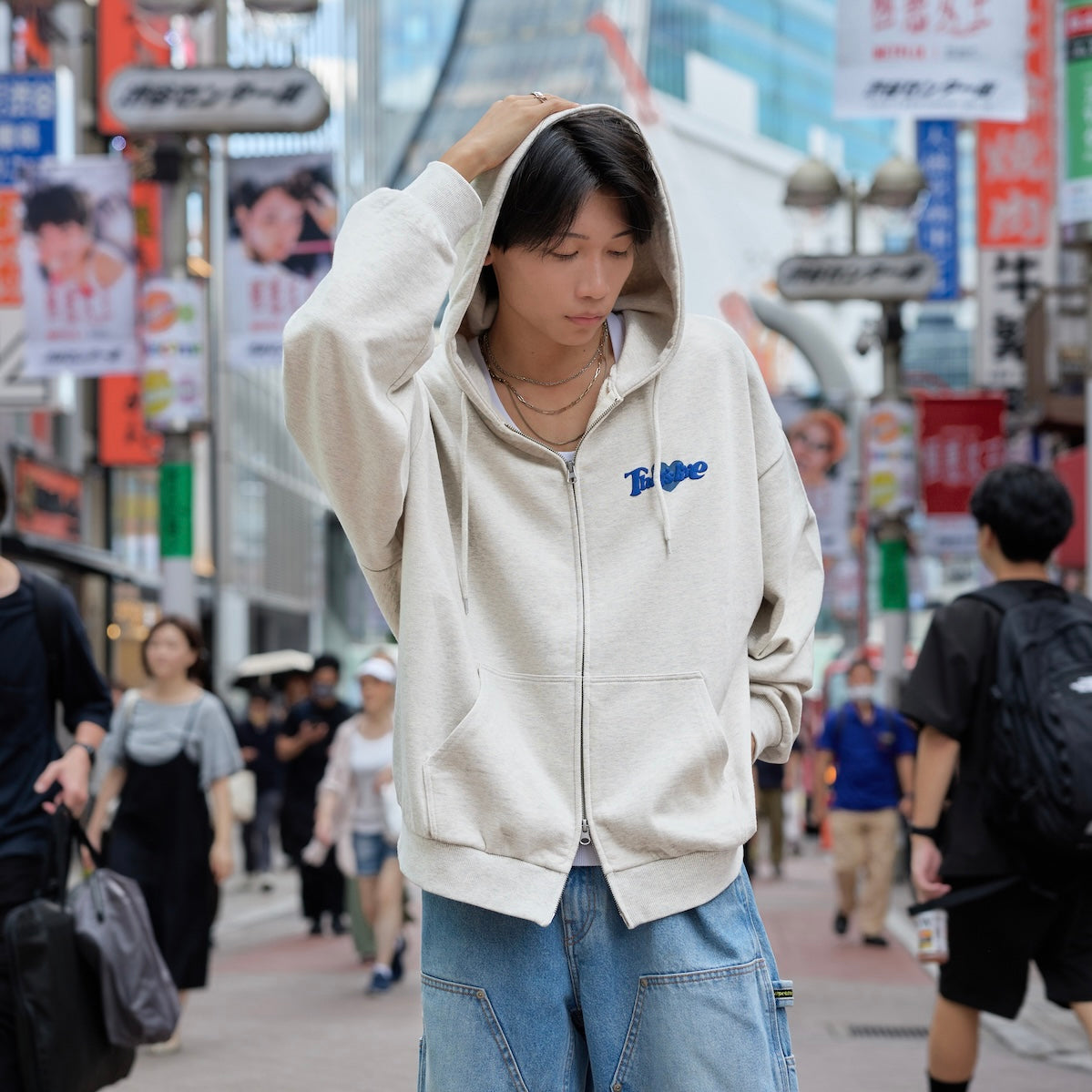 HEAVY WEIGHT 12.0oz “POSTER BOY” LOGO ZIP HOODIE