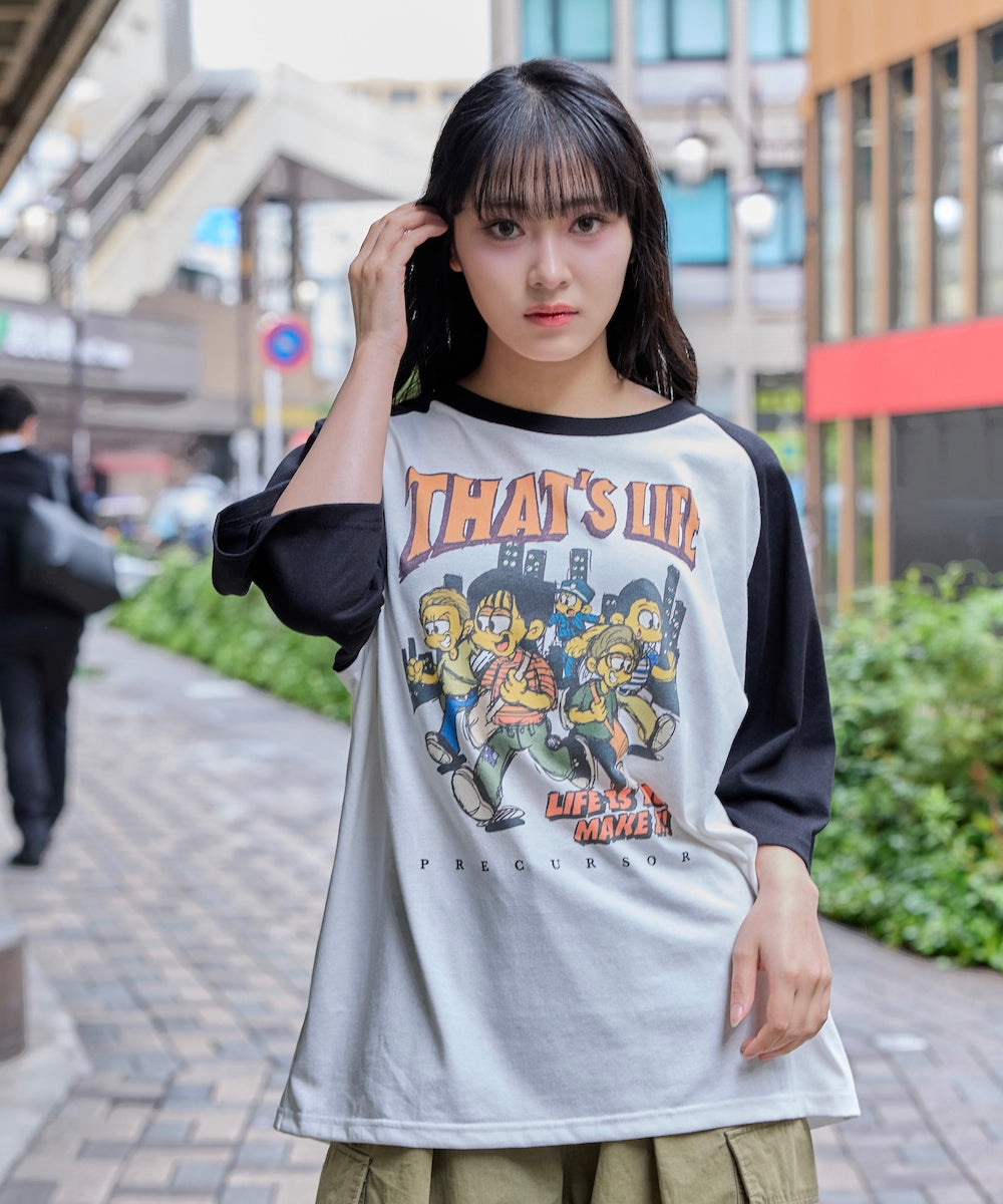 That's life Biker logo Raglan tee