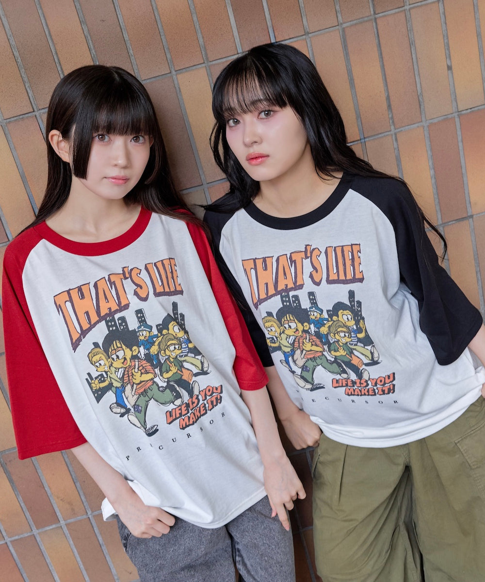 That's life Biker logo Raglan tee