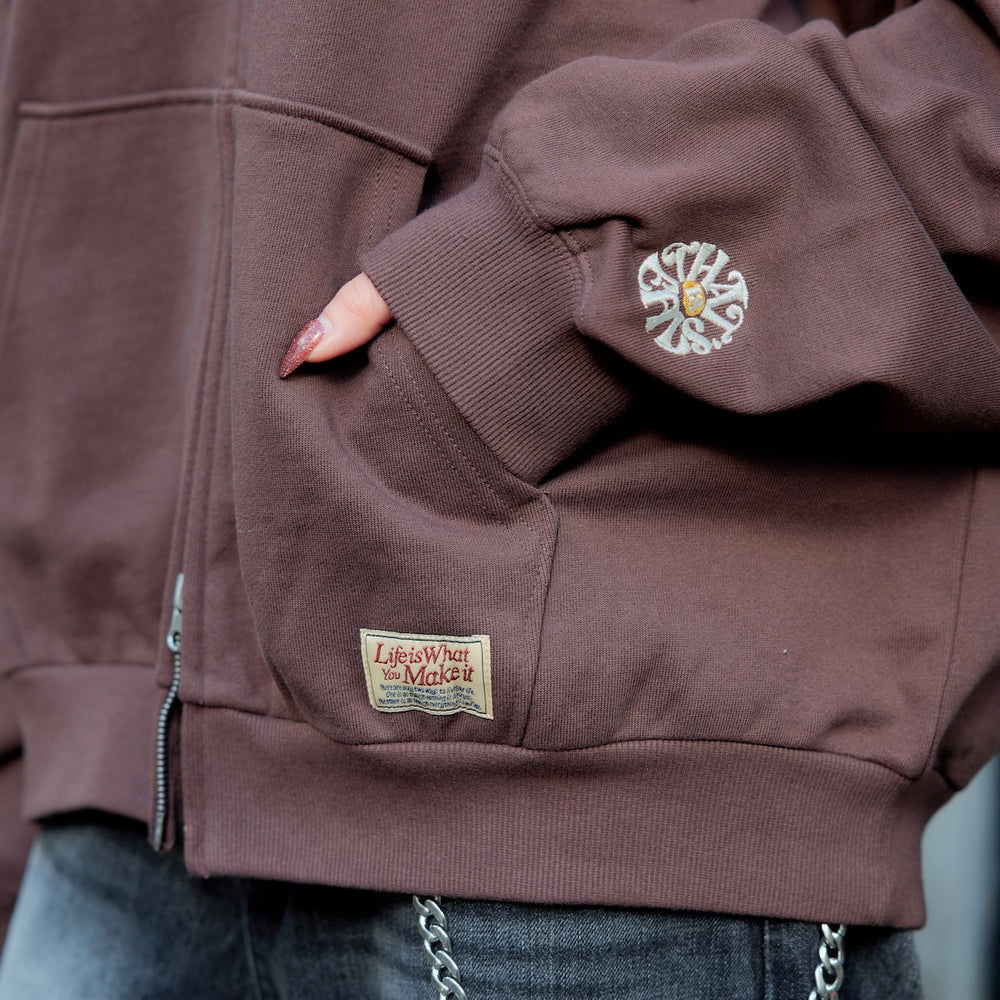 12.0oz FRONT LOGO ZIP HOODIE
