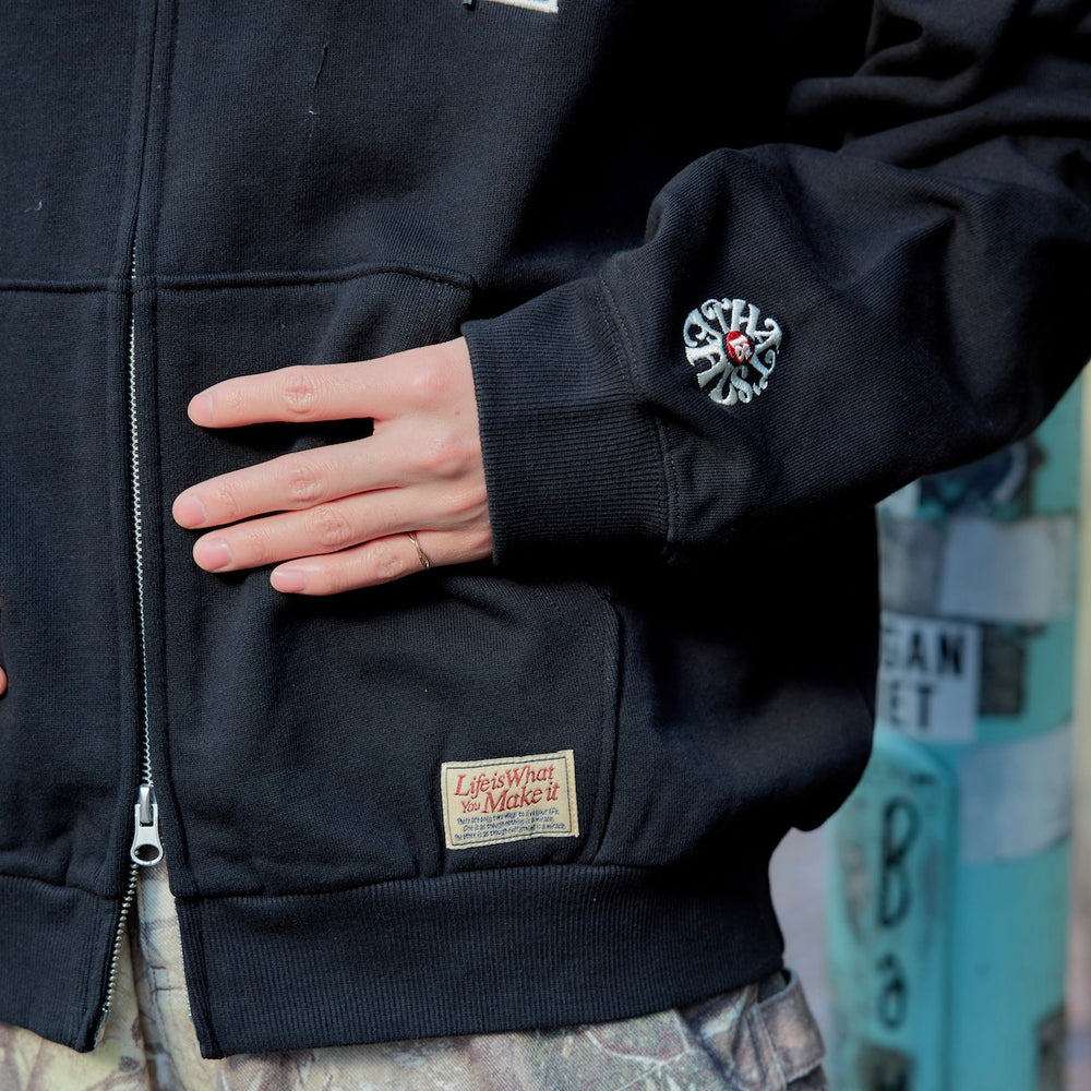 12.0oz FRONT LOGO ZIP HOODIE