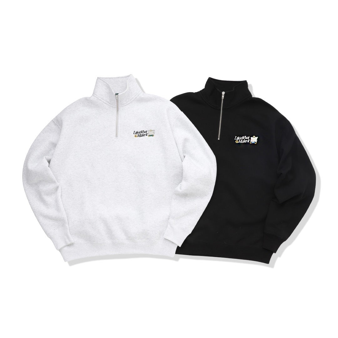 HEAVY WEIGHT “CHILDREN” LOGO HALF ZIP SWEAT – That's life online store