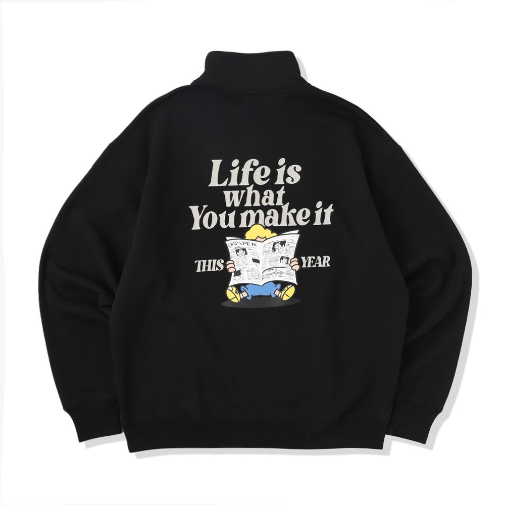 HEAVY WEIGHT “CHILDREN” LOGO HALF ZIP SWEAT 
