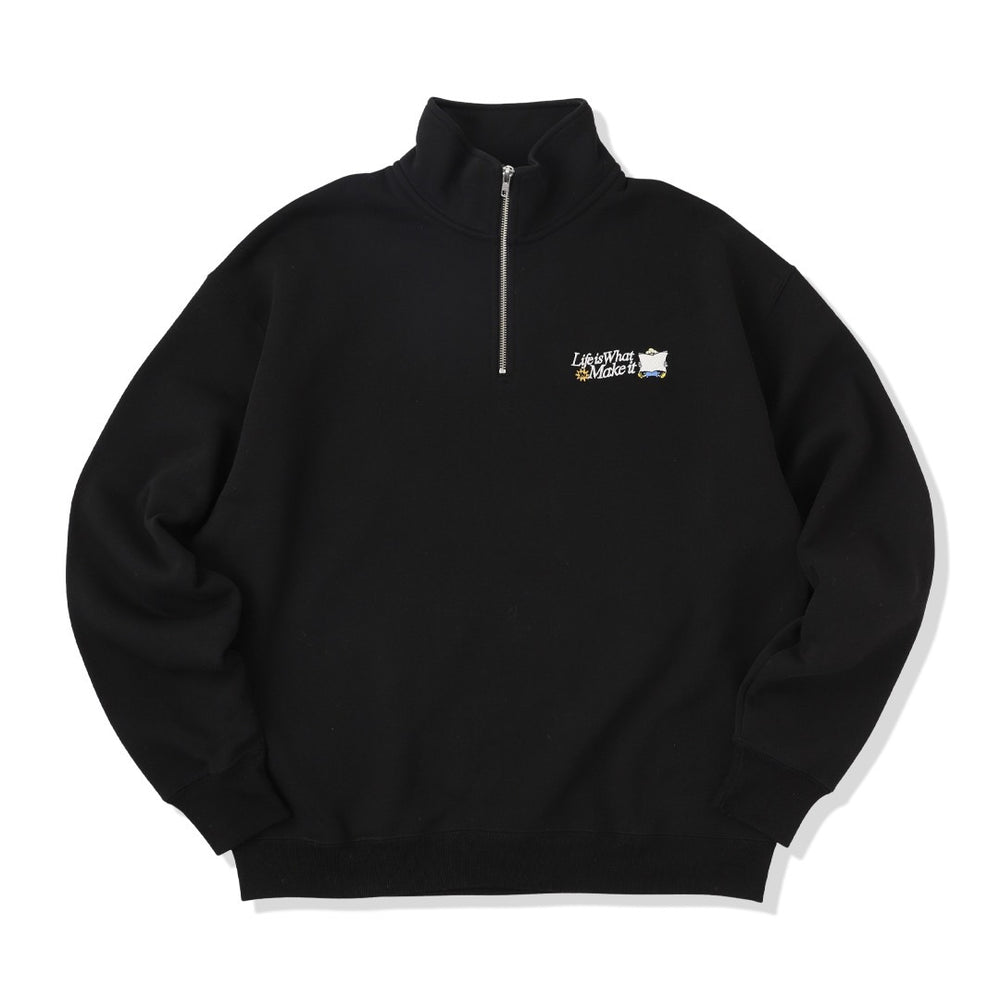 HEAVY WEIGHT “CHILDREN” LOGO HALF ZIP SWEAT 