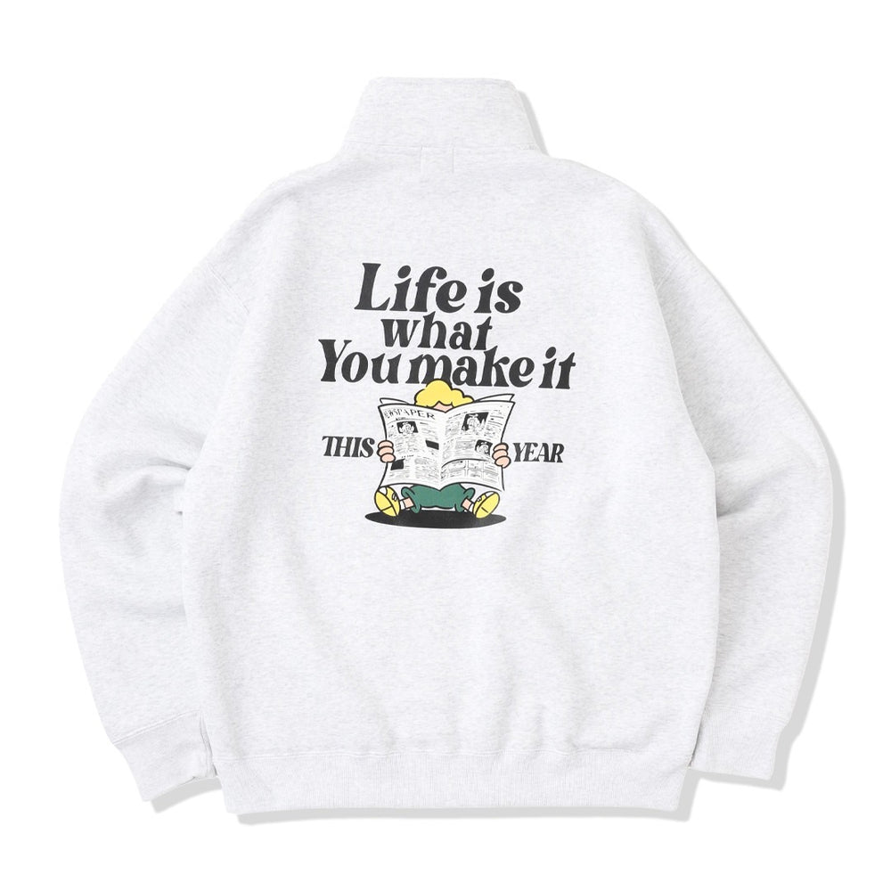 HEAVY WEIGHT “CHILDREN” LOGO HALF ZIP SWEAT 