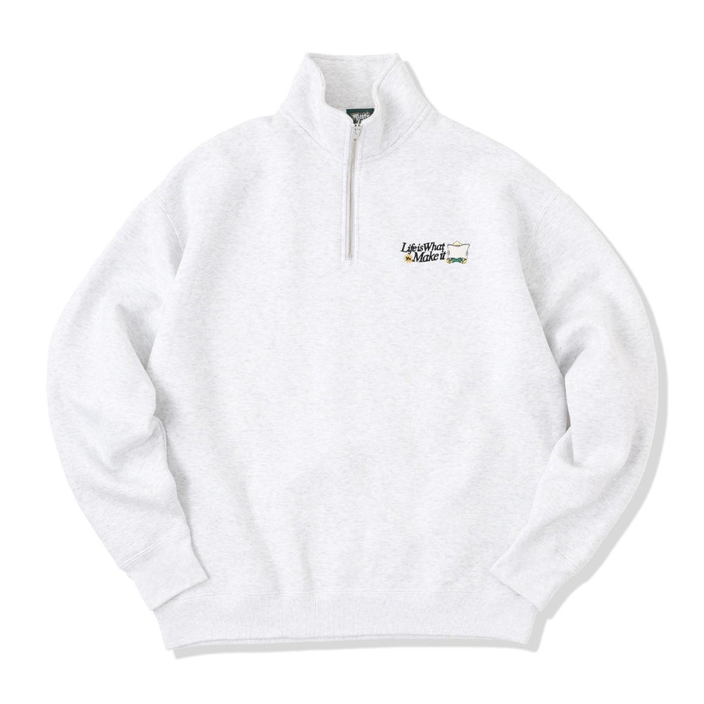 HEAVY WEIGHT “CHILDREN” LOGO HALF ZIP SWEAT 