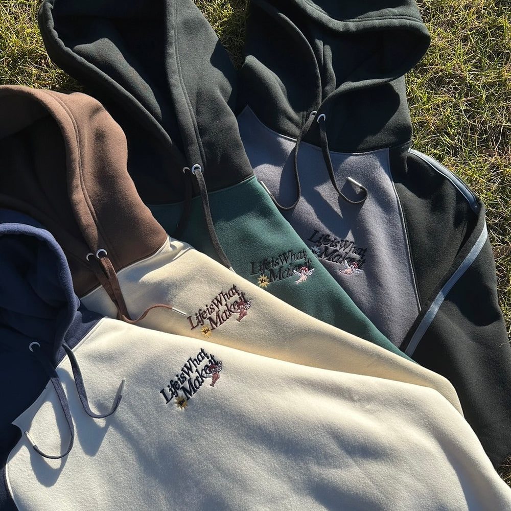 HEAVY WEIGHT “NEWS PAPER” LOGO RAGLAN HOODIE free