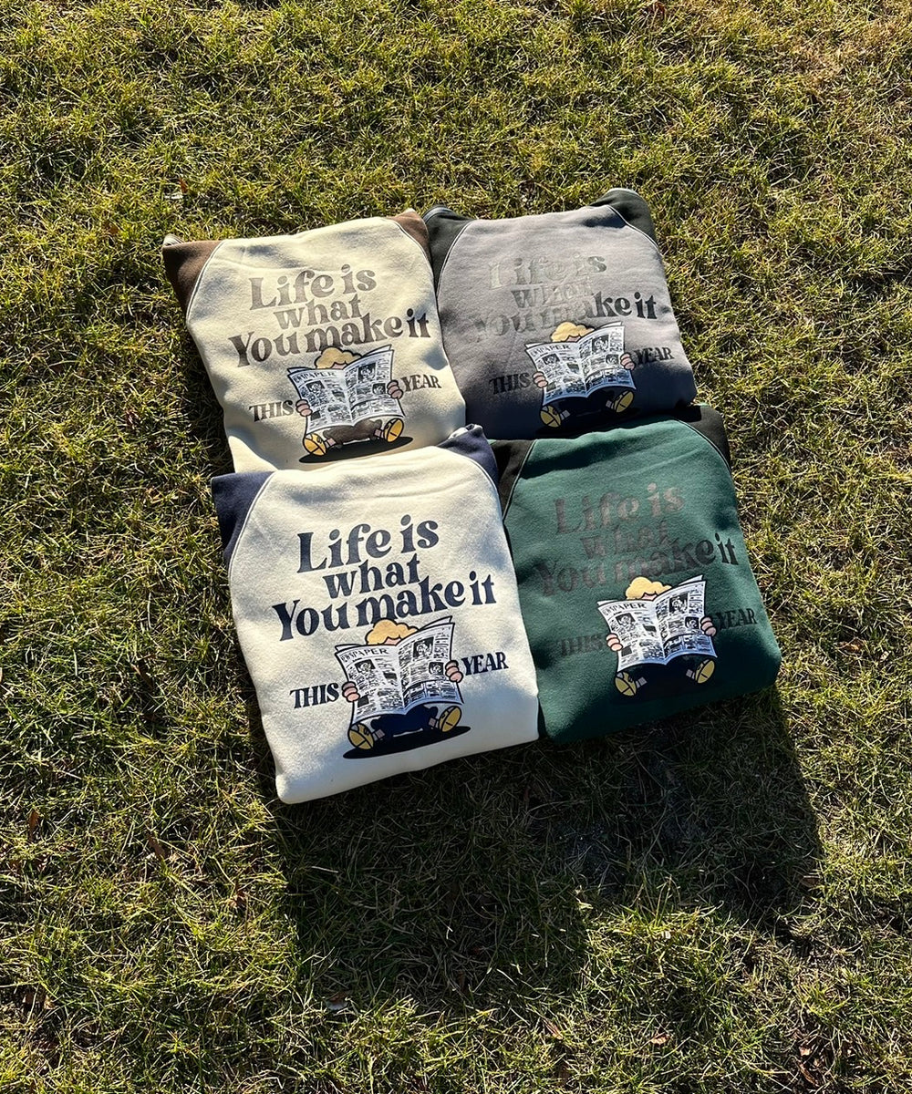HEAVY WEIGHT “NEWS PAPER” LOGO RAGLAN HOODIE free