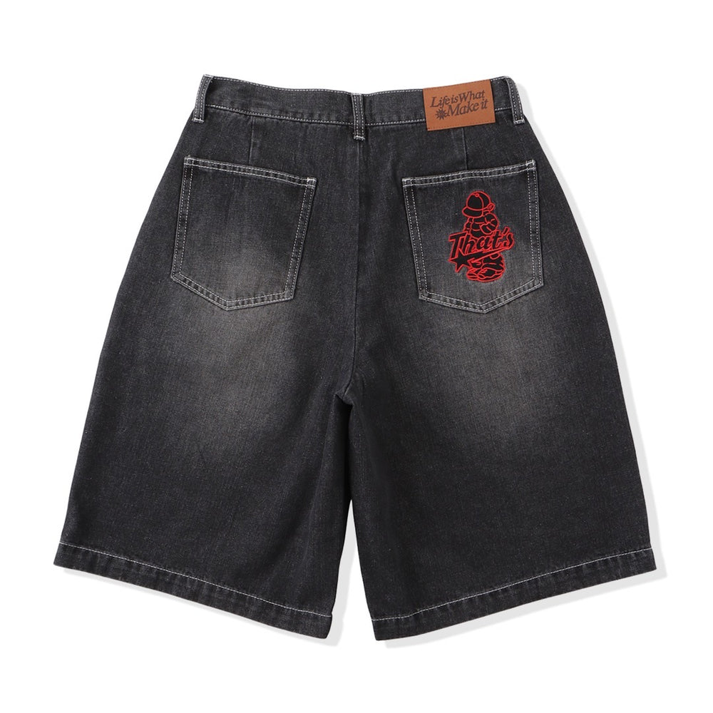 “CAP BOY” logo Original Half Denim pants