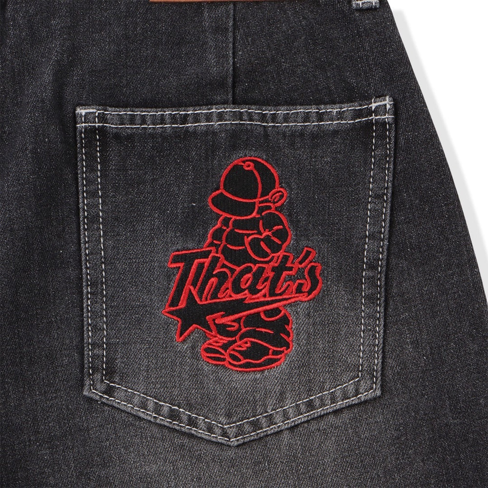 “CAP BOY” logo Original Half Denim pants