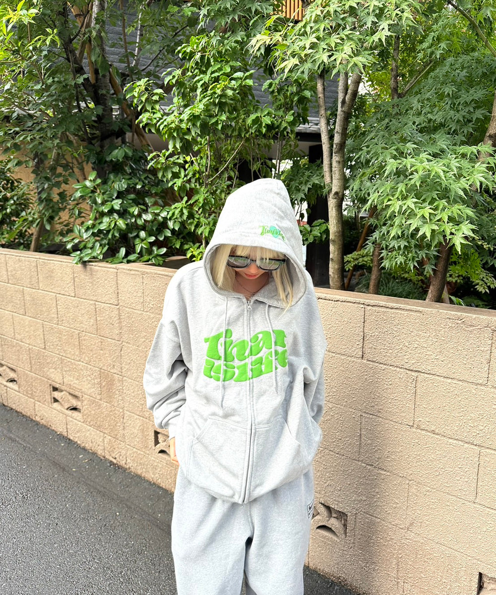 HEAVY WEIGHT 12.0oz FRONT LOGO ZIP HOODIE free