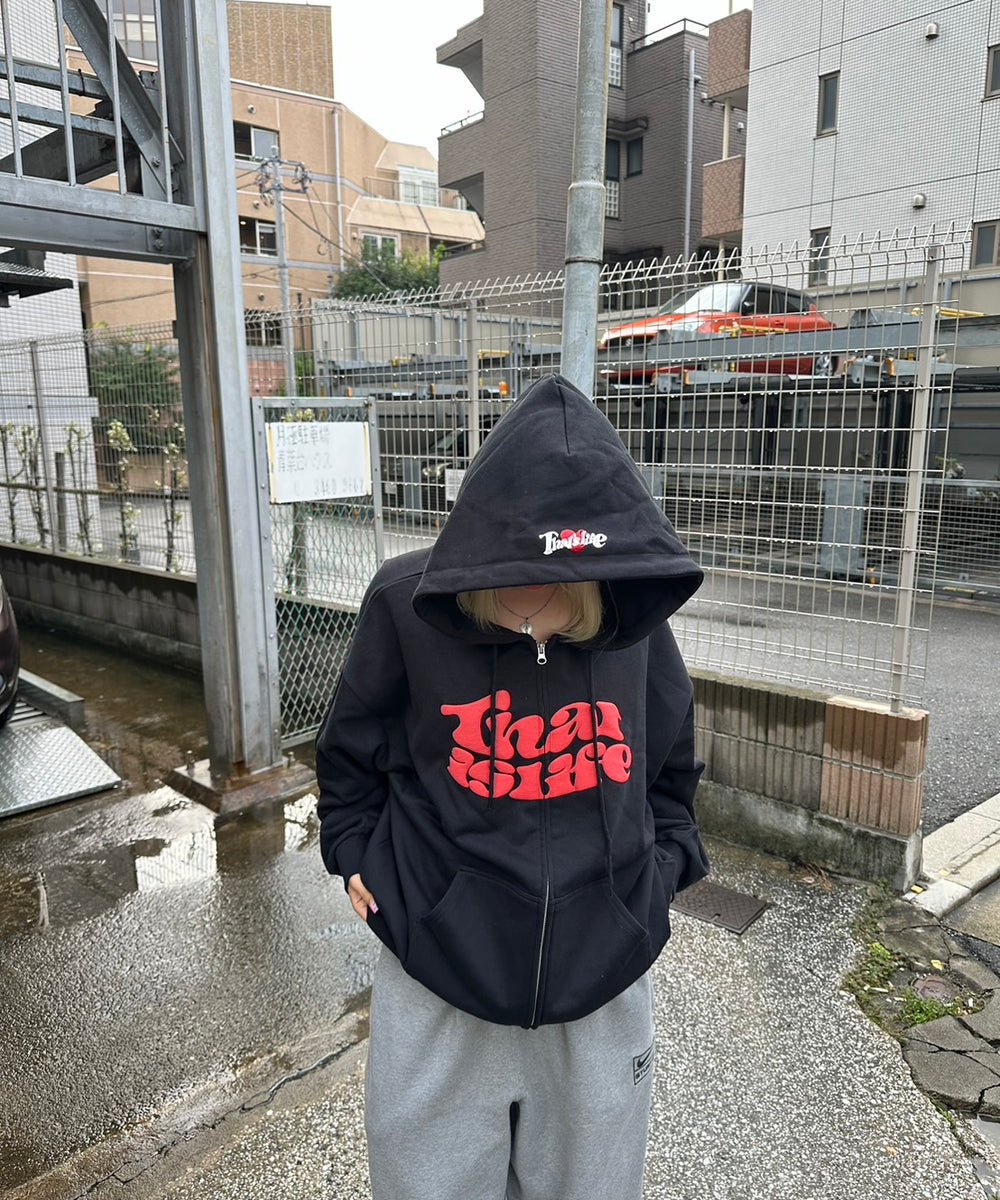 HEAVY WEIGHT 12.0oz FRONT LOGO ZIP HOODIE free