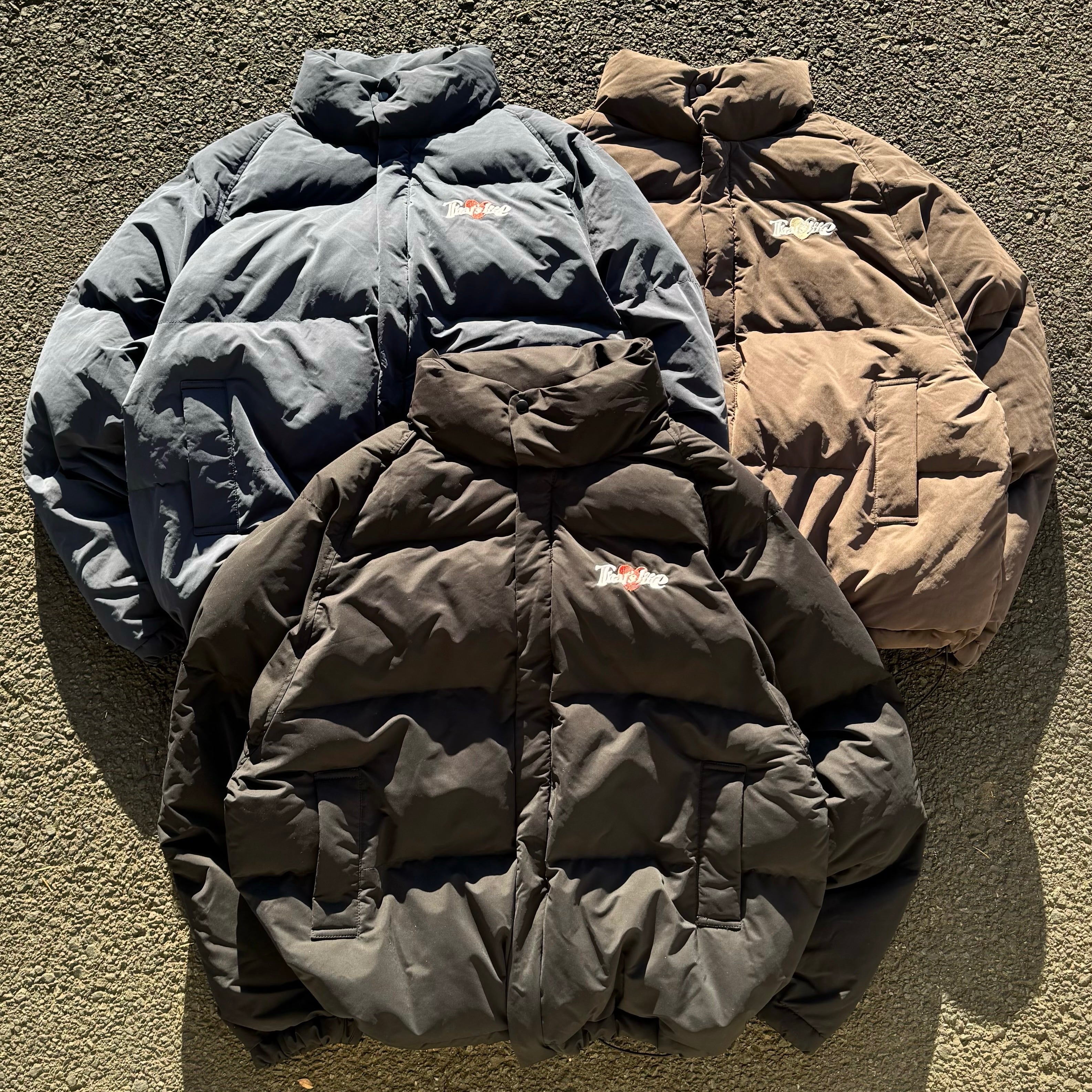 That's life Heart logo Puffer Jacket