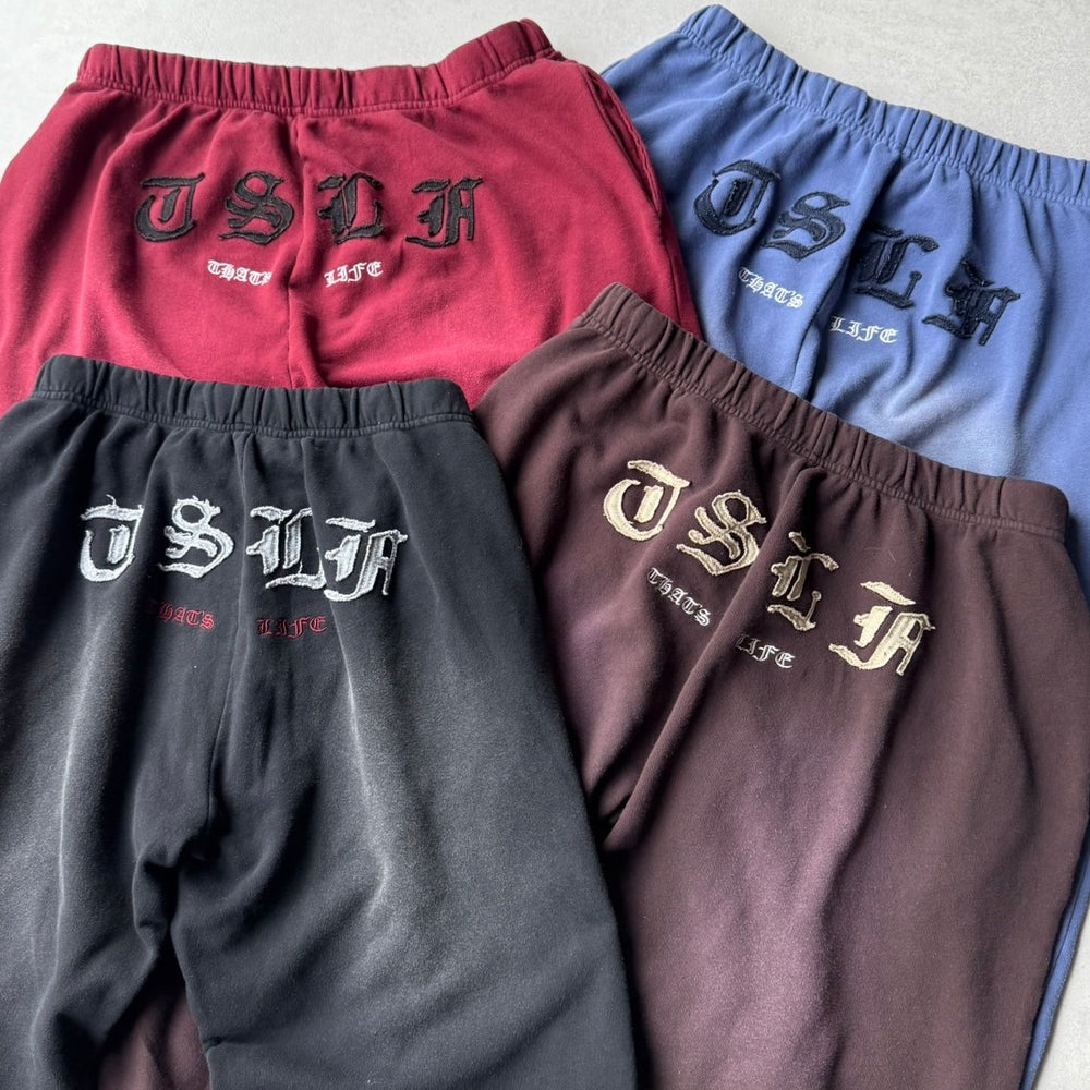 Vintage styles Patch work logo sweat pants