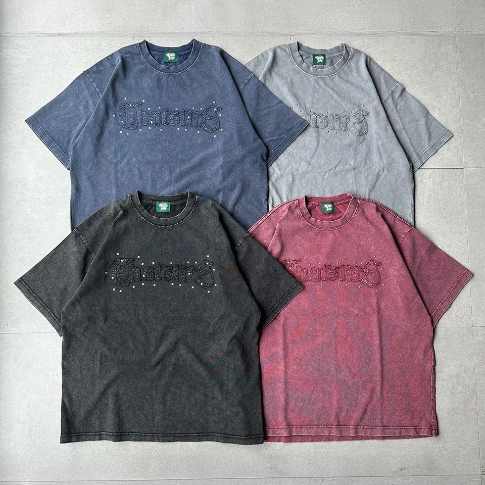 Vintage styles Patch work logo tee