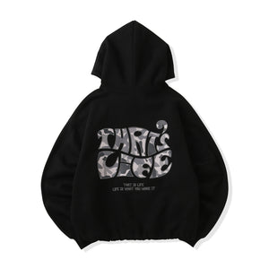 Surf Camo logo front print hoodie