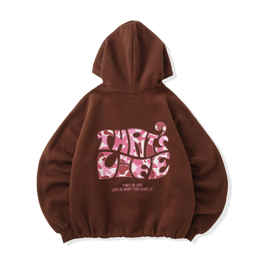 Surf Camo logo front print hoodie