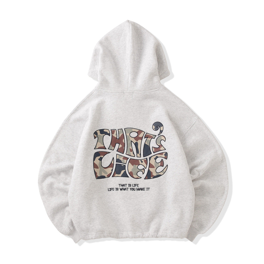 Surf Camo logo front print hoodie