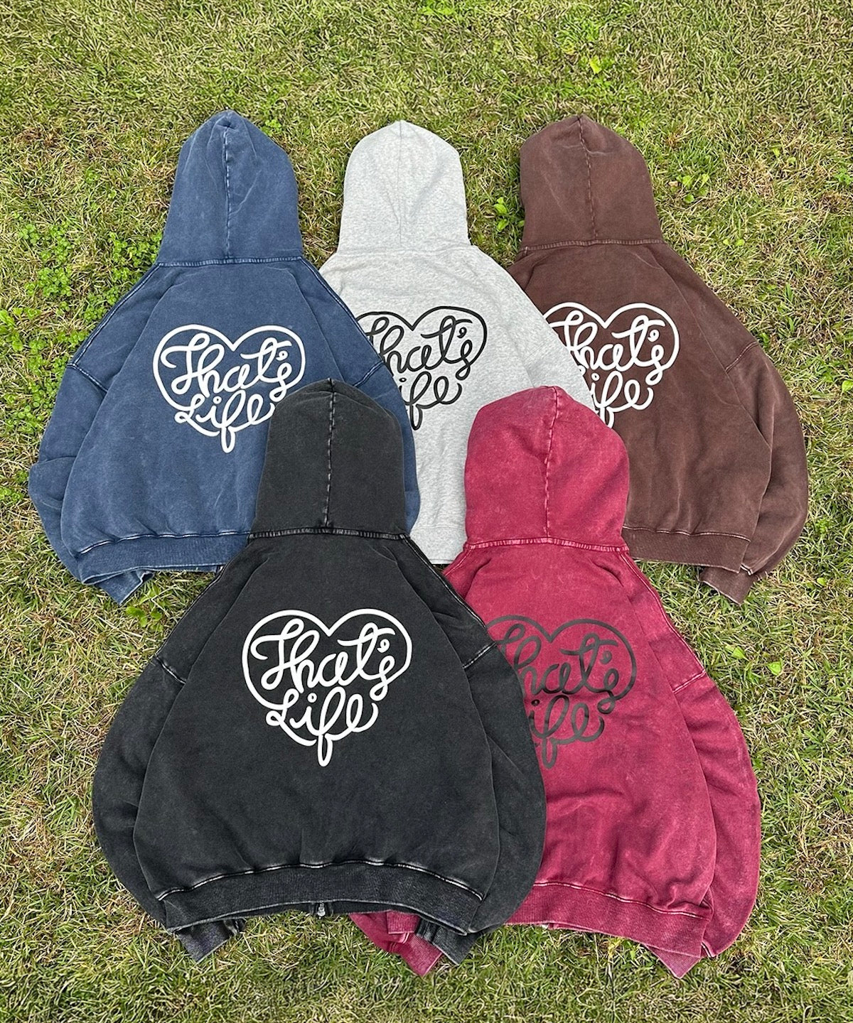 Vintage styles Heart logo zip hoodie