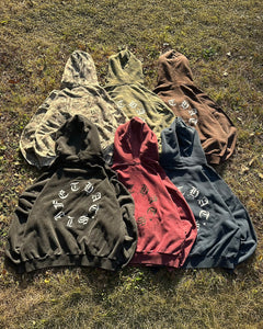 Vintage styles Circle logo zip hoodie – That's life online store