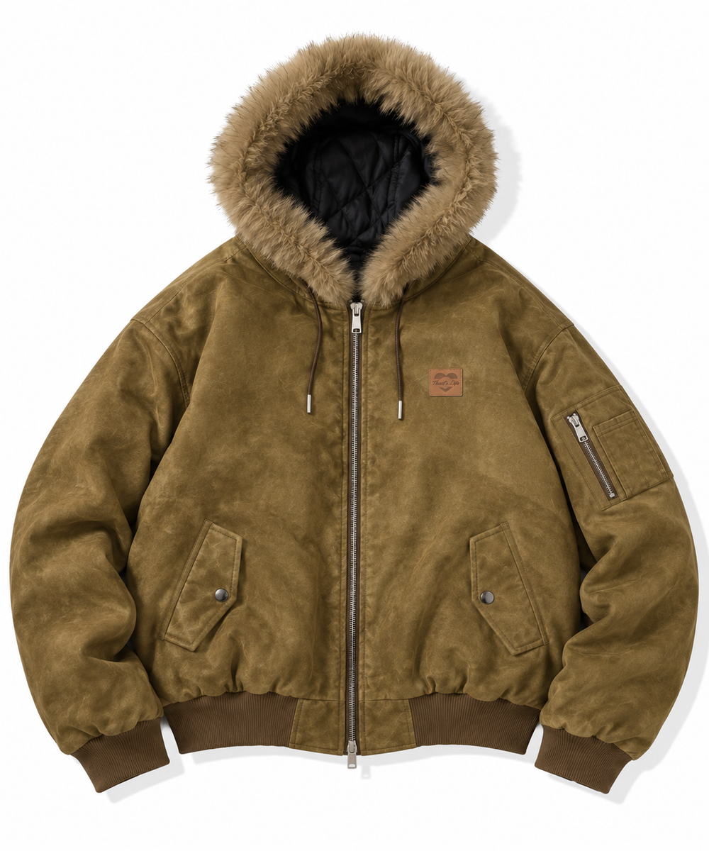 2Way Faux Fur Hooded Jacket free